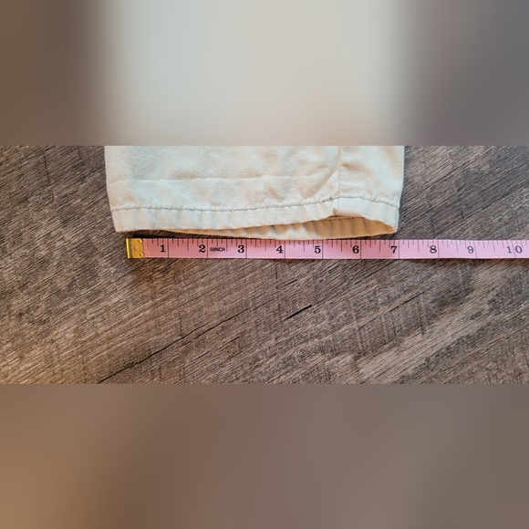 Vintg 80's Pants Women's 16 Khaki High Rise Straight Leg Pleated Elastic Waist - Picture 12 of 14